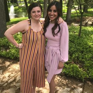 Long sleeve baby pink dress